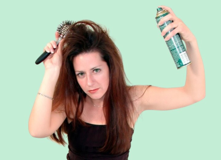 Woman with long hair who is trying to prevent hair loss