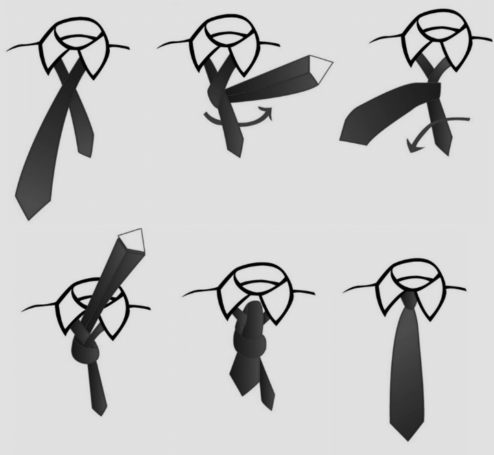 How to tie a necktie - Four in hand knot