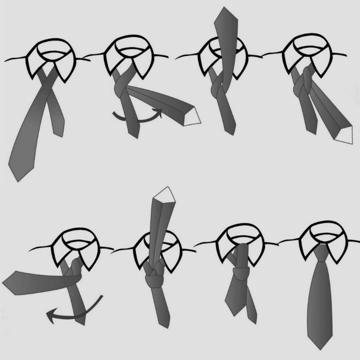 How to tie a necktie - Half Windsor knot