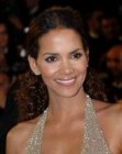 natural curly black hair - Halle Berry