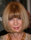 Anna Wintour's bob that curves around her jaw