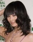 Bai Ling's glamour hairstyle with big waves and curls