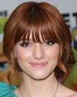 Bella Thorne with her hair styled up