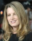 Bridget Fonda's long hairstyle with layers and arcs that frame the face