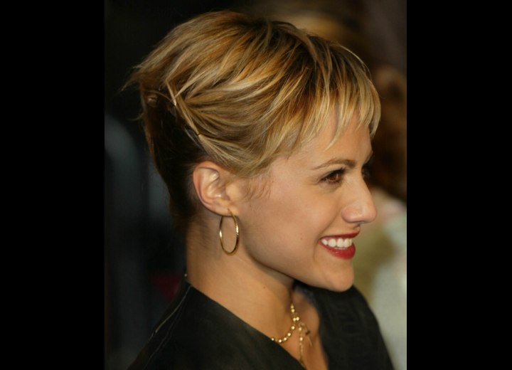 Brittany Murphy with faked short hair