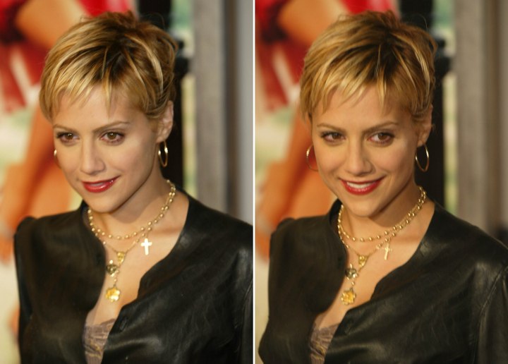 Brittany Murphy - Updo for a short hair illusion