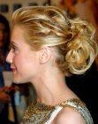 Brittany Murphy's updo with a curly bun