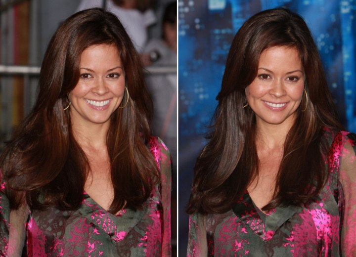 Brooke Burke - Long hairstyle for thick and heavy hair