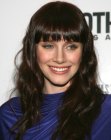 Bryce Dallas Howard's long hairstyle with blunt bangs