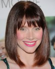 Bryce Dallas Howard sporting a long A-line bob with sleek styling
