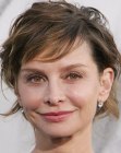 Calista Flockhart with her hair up