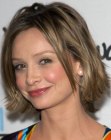 Calista Flockhart's chin-length layered hairstyle