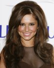 Cheryl Cole wearing her hair long with volume in the crown