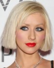 Christina Aguilera rocking a short bluntly cut bob