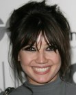 Daisy Lowe wearing her hair in a messy updo