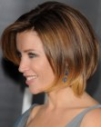 Dannii Minogue with her hair cut into a bob