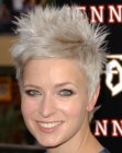 Diablo Cody with very short around the ears and nape hair