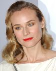 Diane Kruger's conservative medium length hairstyle with waves