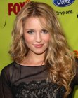 Dianna Agron's blonde hair with cascading curls