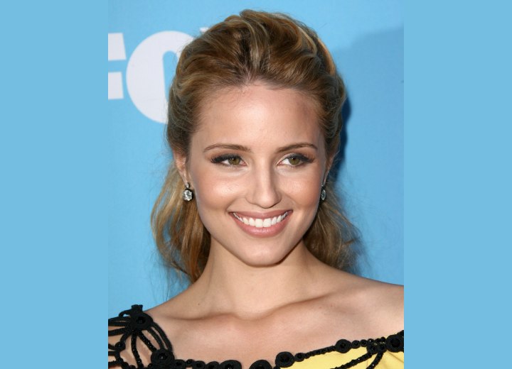 Dianna Agron's Fifties Hair Style. Dianna Agron with her hair styled for a 