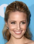 Dianna Agron's 1950s hairstyle with her hair styled away from her face