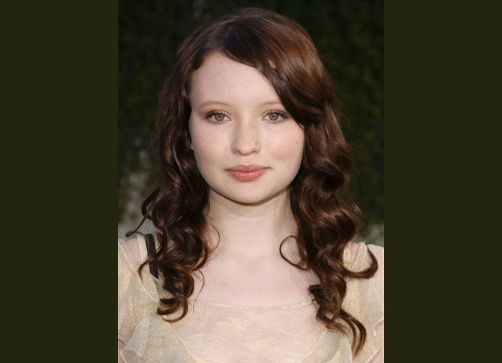 Emily Browning - Long hair with spiral curls
