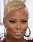Eva Marcille with her hair bleached and cut in a very short pixie