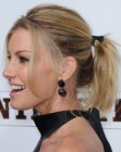 Faith Hill sporting a disheveled ponytail