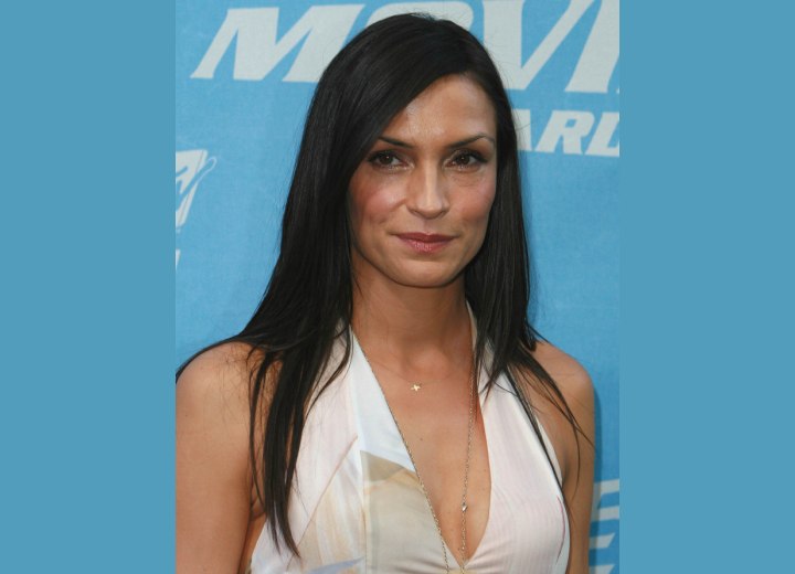 Famke Janssen with sleek long hair