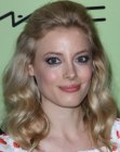 Gillian Jacobs sporting a 1950s look with the top hair brushed back