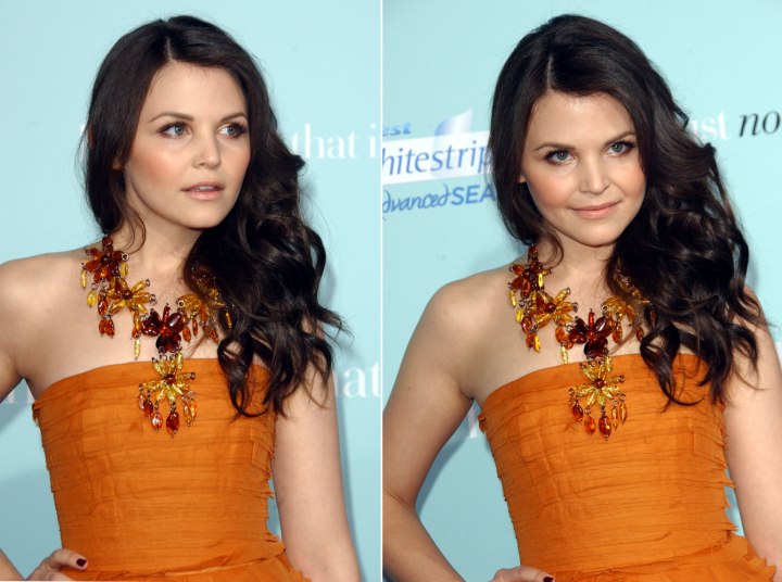 Ginnifer Goodwin - Long hairstyle with lush waves and curls