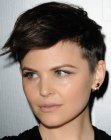 Ginnifer Goodwin wearing her hair short with clipper cut sides and back