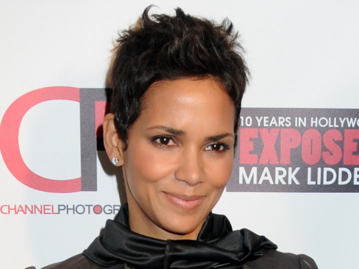 Halle Berry's very short hairstyle