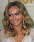 Hayden Panettiere with her layered hair styled into coils