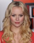 Helena Mattsson's long blonde hair with waves on both sides of the face