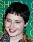 Isabella Rossellini with very short hair