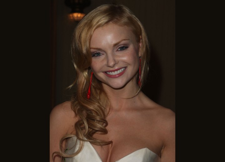 Izabella Miko with Large Spiral Curls