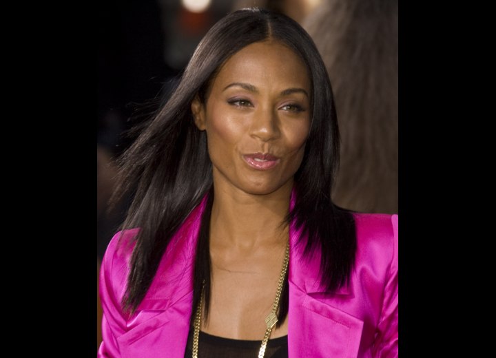 Jada Pinkett Smith wearing her hair long and flowing