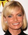 Jaime Pressly's blonde on trend bob with bangs