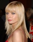 Jaime Pressly with angled long hair