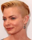 Jaime Pressly rocking very short hair with shaved sides