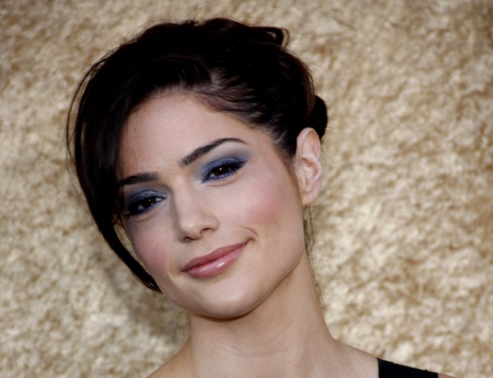 Janet Montgomery with her hair styled up
