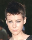 Jena Malone's very short and punky hairstyle