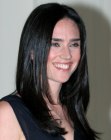 Jennifer Connelly with long and shiny raven black hair