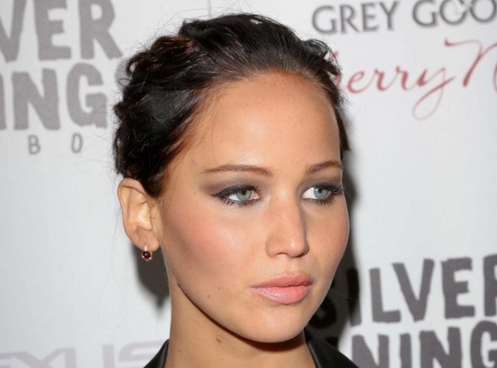 Jennifer Lawrence - Hair styled up for a pixie look