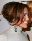 Jennifer Lopez rocking an updo with her hair piled up