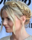 Jennifer Morrison with a braided medieval updo