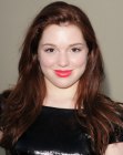 Jennifer Stone's simple long hairstyle with height in the crown