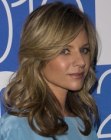 Jessalyn Gilsig's easy to manage long hairstyle
