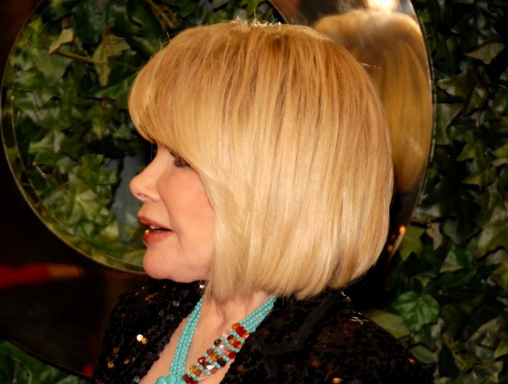 Joan Rivers wearing her hair in a bob - Profile picture
